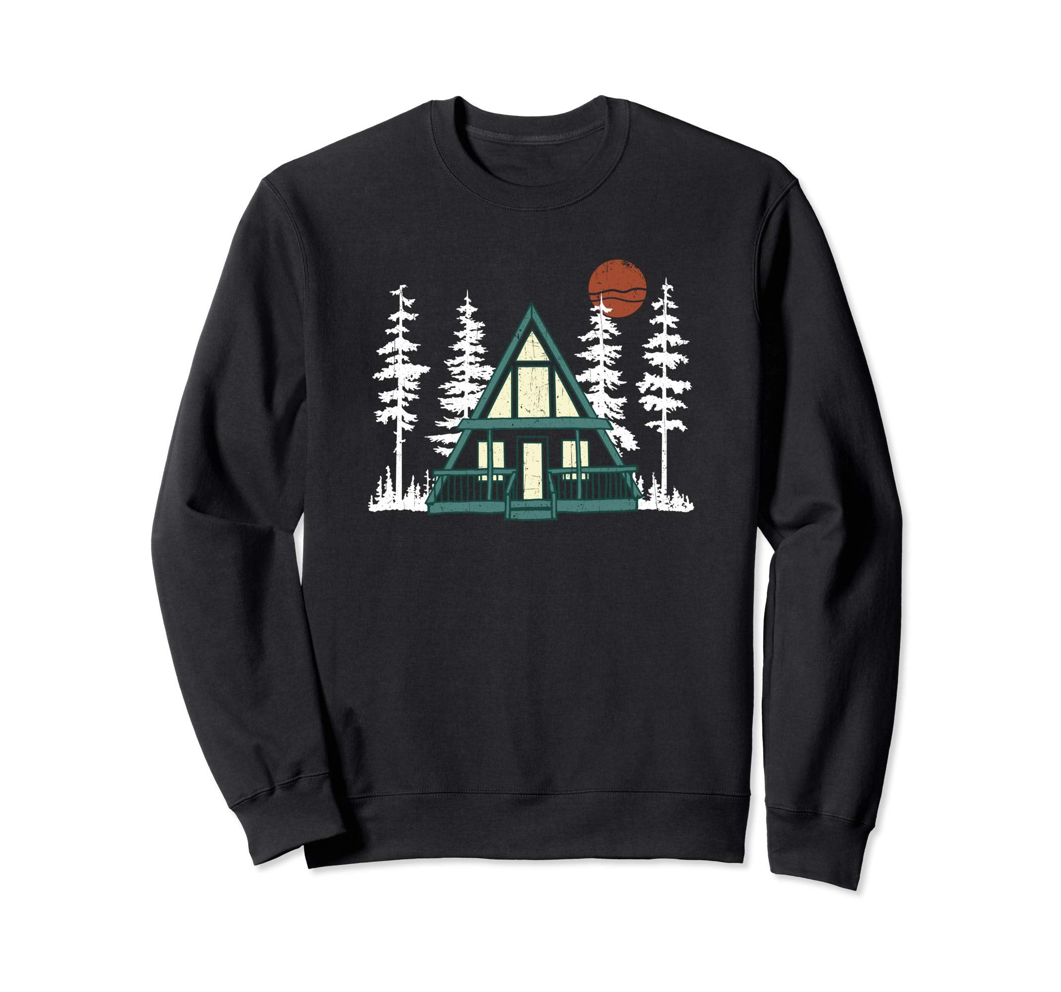 Frame Cabin Woods Nature Sunset Sweatshirt - Streetwear Style Unisex - T-Shirt, Sweatshirt, Hoodie