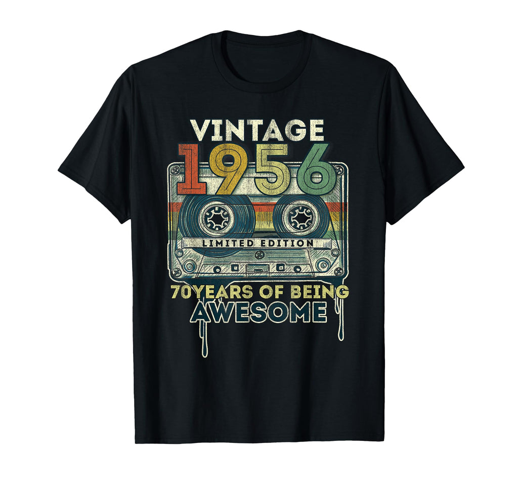 70 Years Old Gifts 1956 Cassette T-Shirt - Custom Art Print for Adults - T-Shirt, Sweatshirt, Hoodie