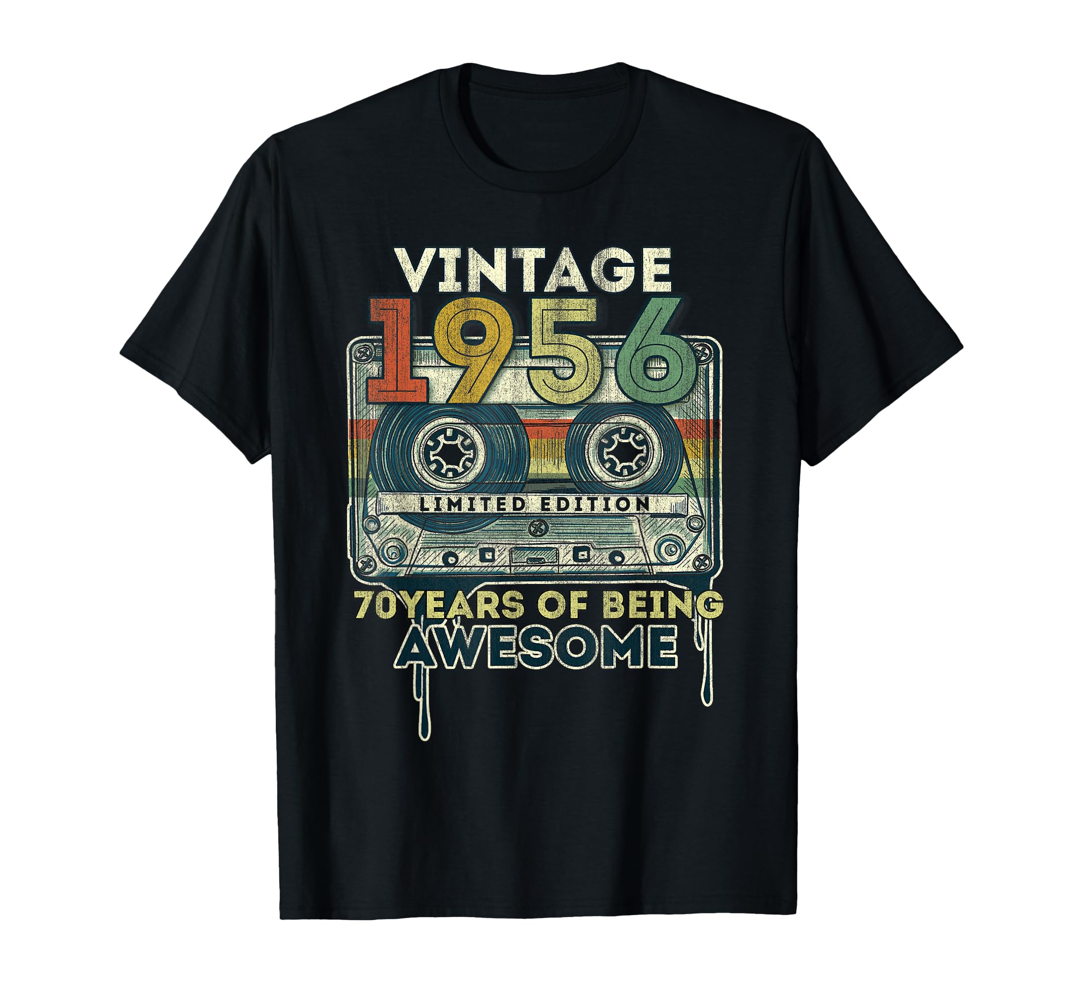 70 Years Old Gifts 1956 Cassette T-Shirt - Custom Art Print for Adults - T-Shirt, Sweatshirt, Hoodie