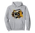 Boombox Old School Hip Hop Urban Hoodie - Casual Everyday Wear Men Women - T-Shirt, Sweatshirt, Hoodie