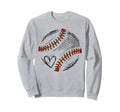 Baseball Heart Baseball Lovers Sweatshirt - Trendy Graphic for Adults - T-Shirt, Sweatshirt, Hoodie