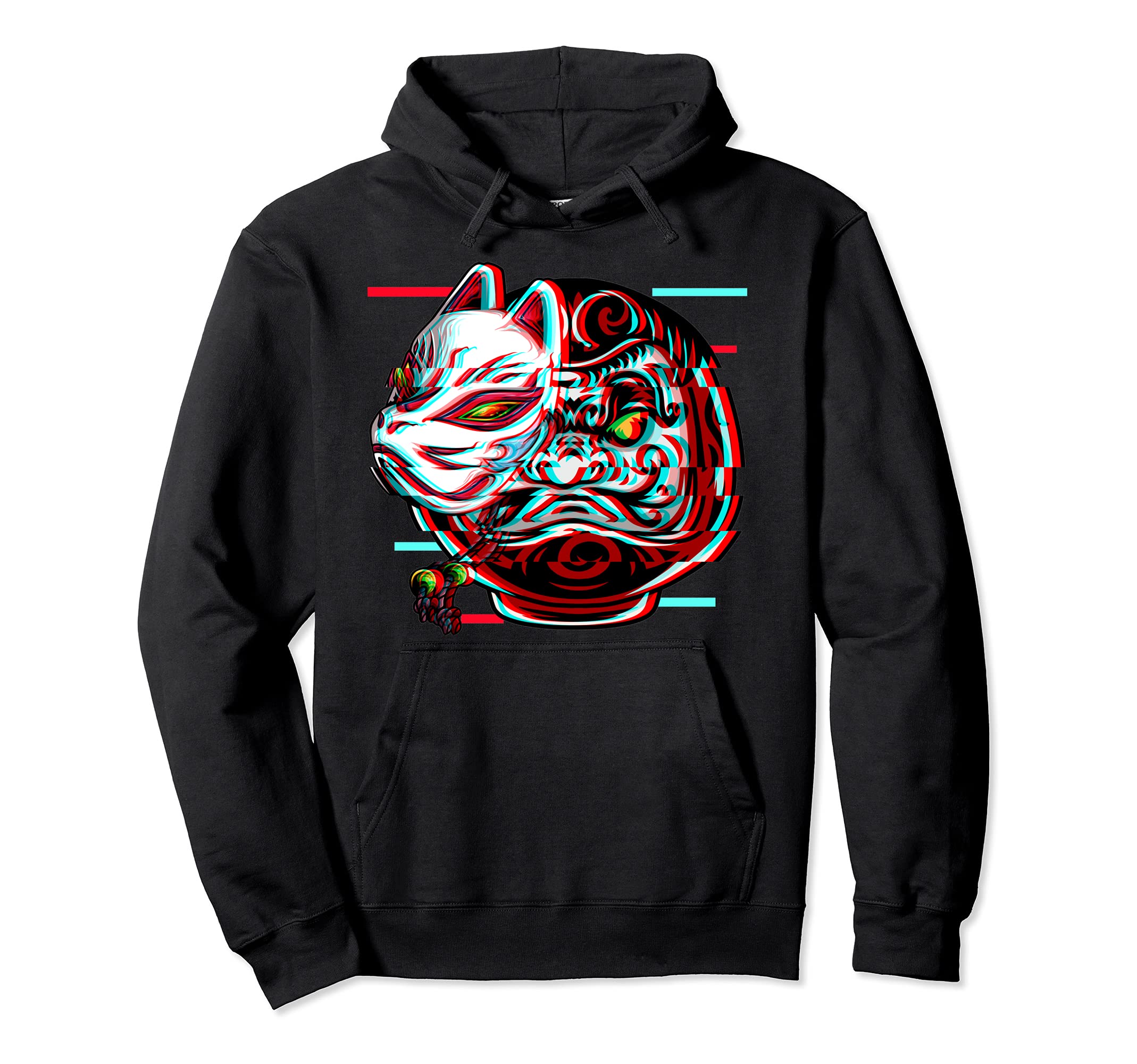 Vaporwave Japanese Daruma Doll Japan Hoodie - Minimalist Print Men Women - T-Shirt, Sweatshirt, Hoodie