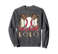 Baseball Lolo Leopard Proud Ball Sweatshirt - Novelty Apparel for Adults - T-Shirt, Sweatshirt, Hoodie