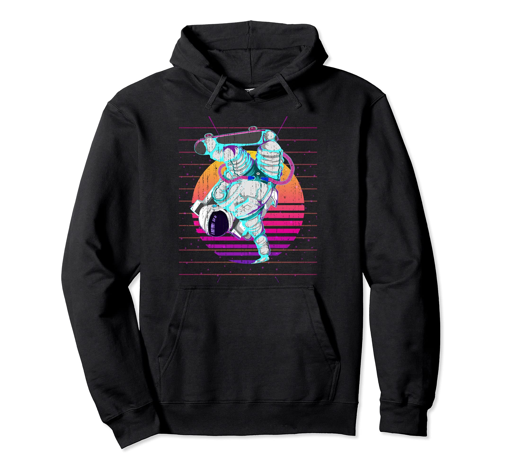80S Art Outer Space Vaporwave Hoodie - Custom Art Print Unisex - T-Shirt, Sweatshirt, Hoodie