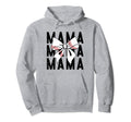 Coquette Groovy Baseball Mama Bow Baseball Hoodie - Unique Graphic Unisex - T-Shirt, Sweatshirt, Hoodie