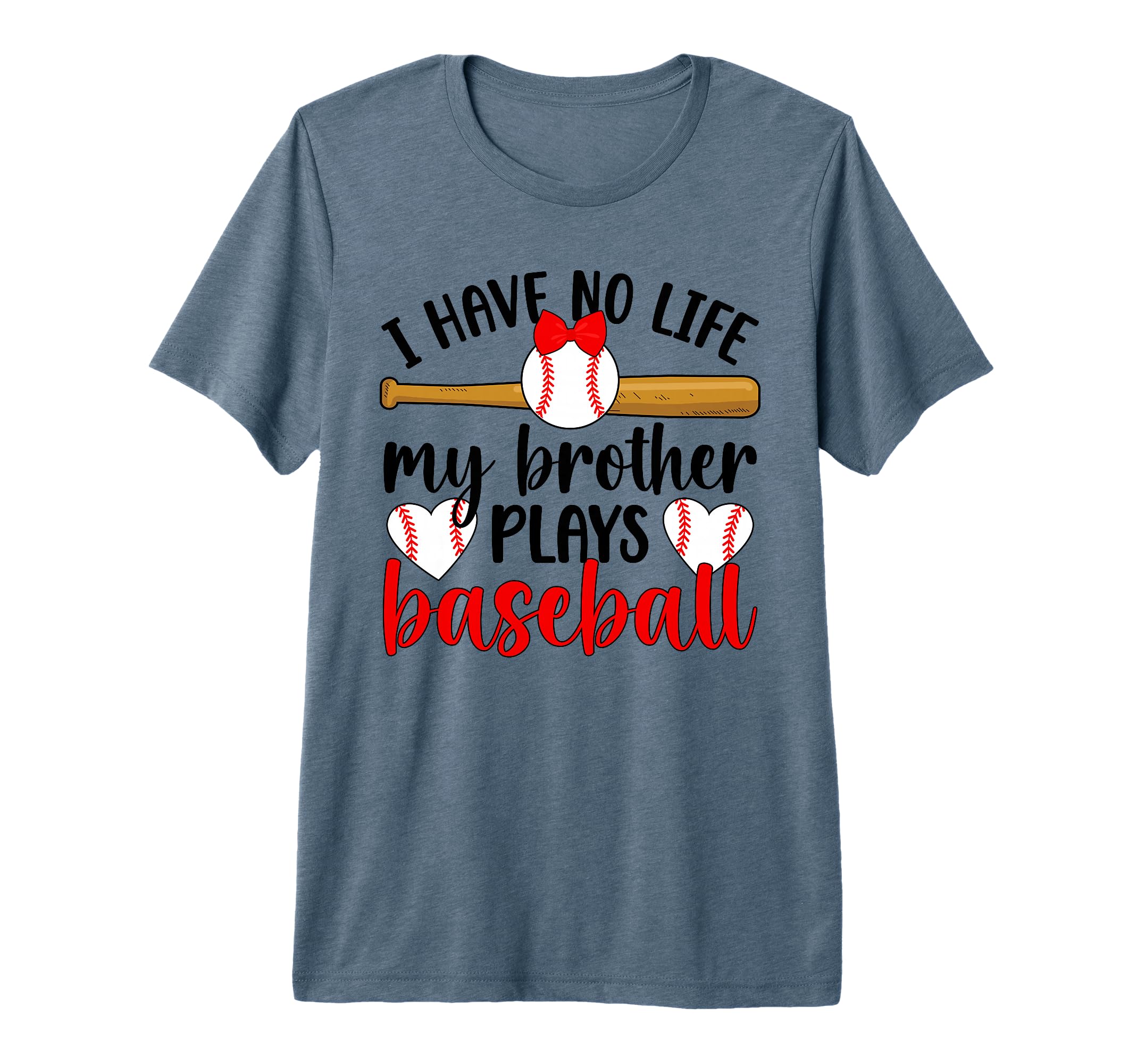 My Brother Plays Baseball Sister T-Shirt - Custom Art Print Unisex - T-Shirt, Sweatshirt, Hoodie