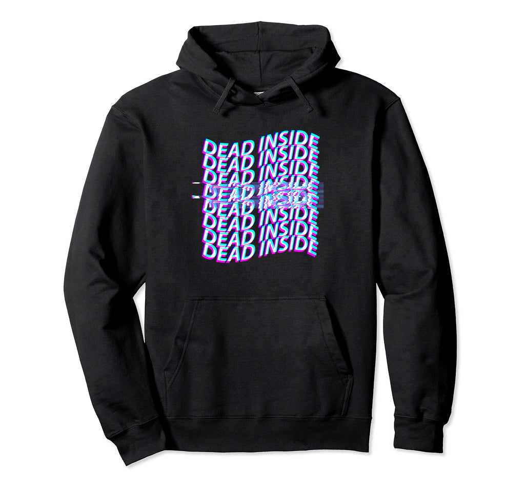 Dead Inside Vaporwave Aesthetic Goth Hoodie - Fun Novelty Design Unisex - T-Shirt, Sweatshirt, Hoodie