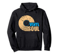 Vinyl Soul Old School Dj Hoodie - Casual Everyday Wear for Adults - T-Shirt, Sweatshirt, Hoodie