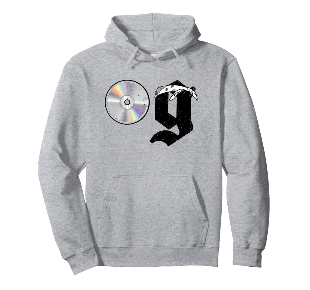Old School Og Hip Hop Head Vinyl Cds Hoodie - Casual Everyday Wear Unisex - T-Shirt, Sweatshirt, Hoodie