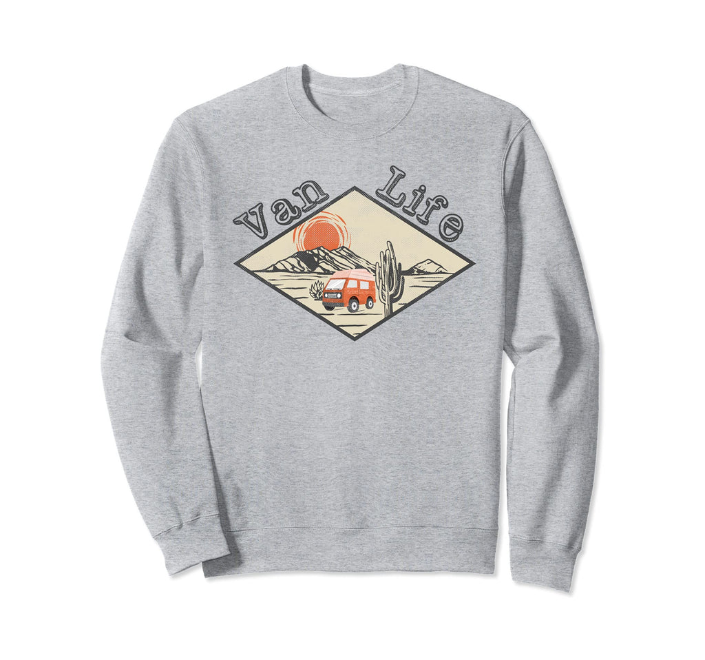 Van Life Camper Van Distressed Vanlife Sweatshirt - Streetwear Style Unisex - T-Shirt, Sweatshirt, Hoodie