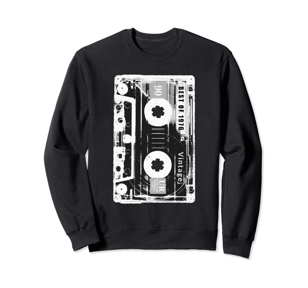 Best 1976 Cassette Tape Distressed Sweatshirt - Unique Graphic for Adults - T-Shirt, Sweatshirt, Hoodie