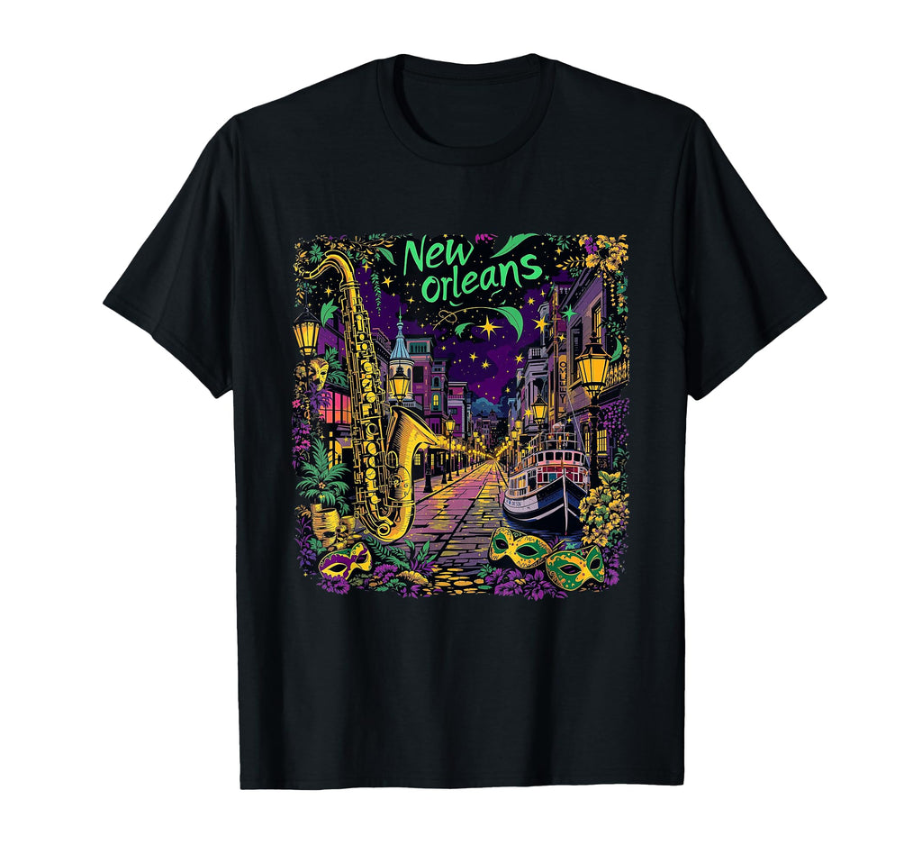 New Orleans Louisiana Sunset Skyline T-Shirt - Custom Art Print Unisex - T-Shirt, Sweatshirt, Hoodie
