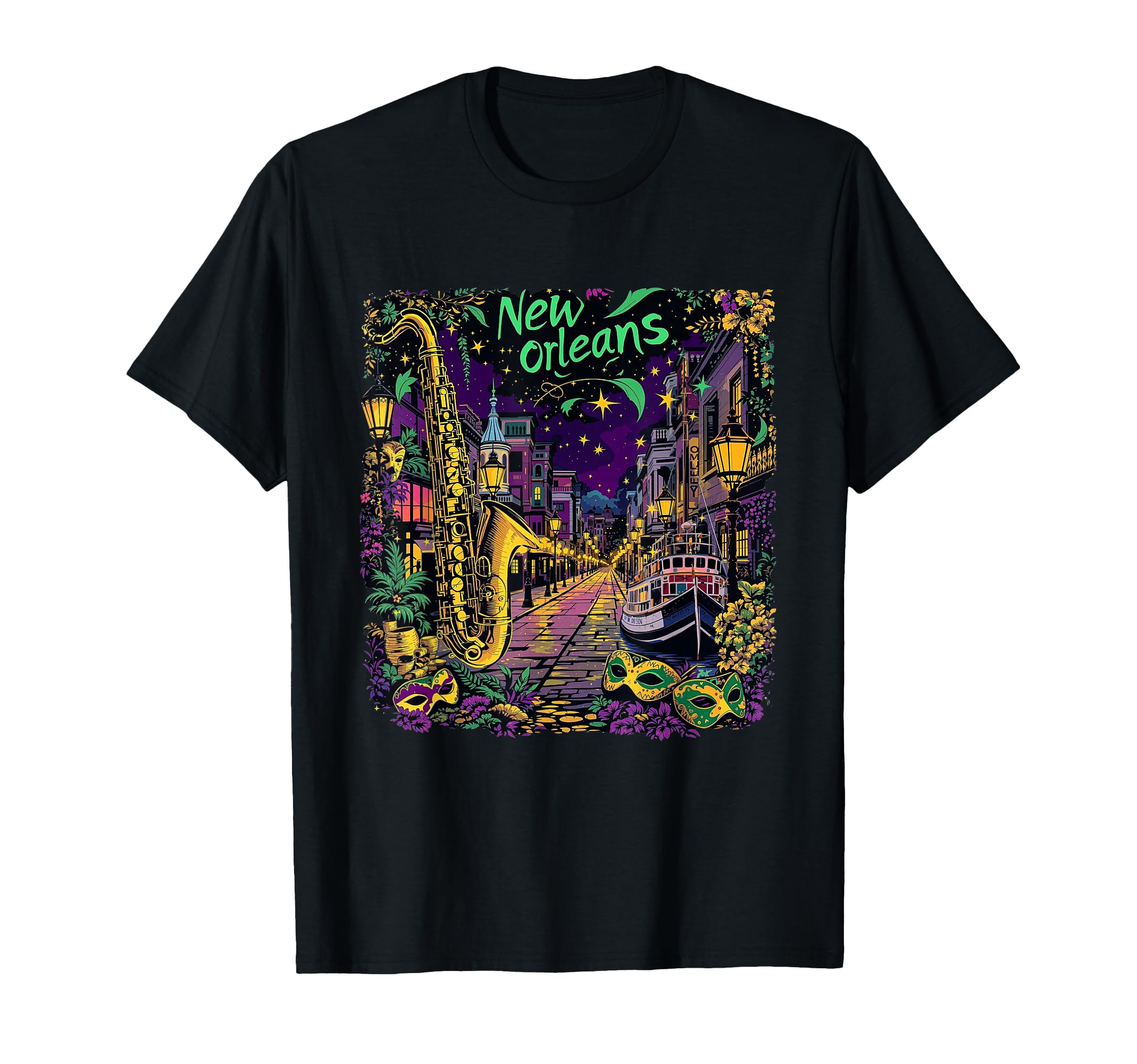 New Orleans Louisiana Sunset Skyline T-Shirt - Custom Art Print Unisex - T-Shirt, Sweatshirt, Hoodie