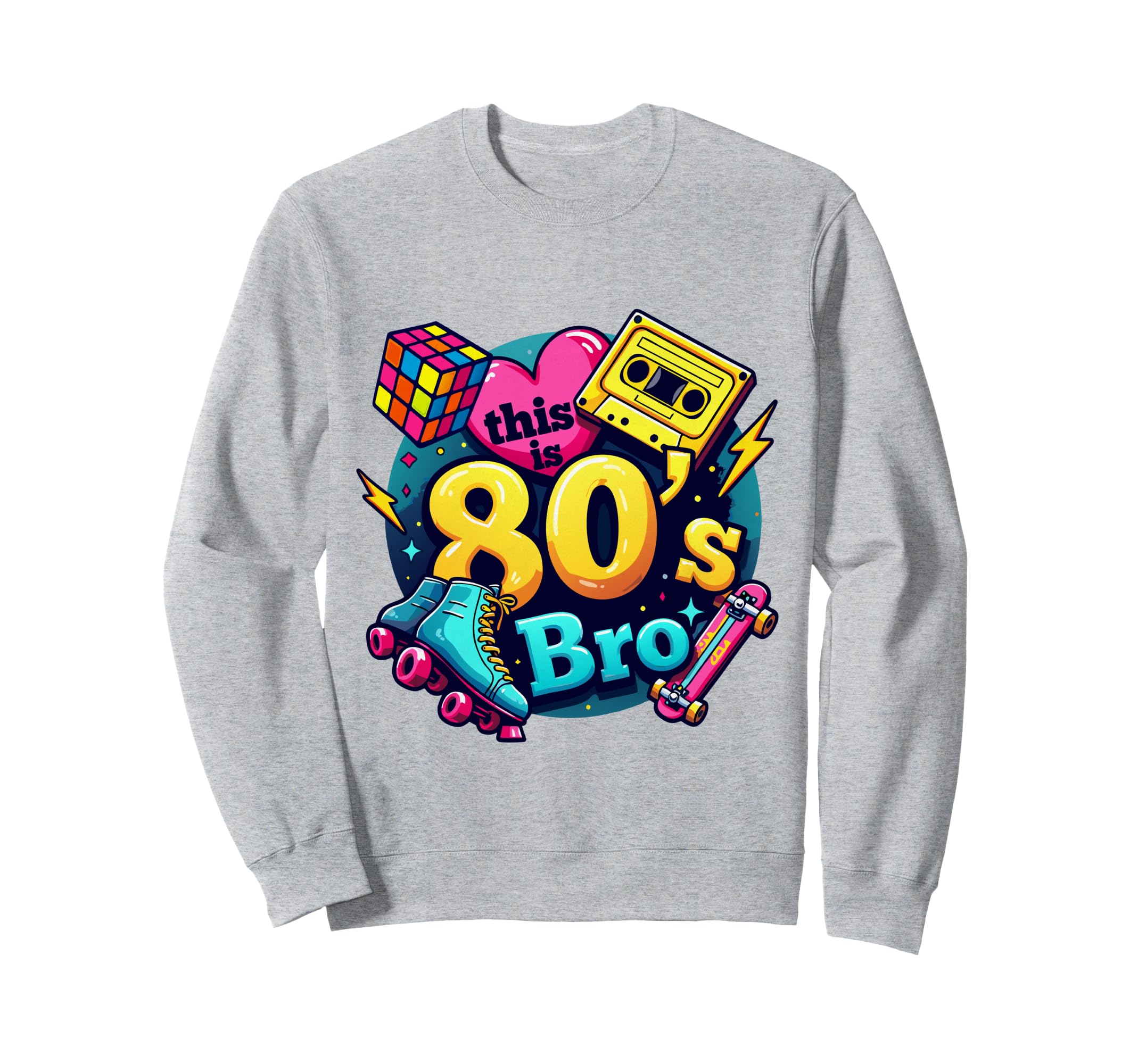 This 80S Bro Cassette Roller Skates Sweatshirt - Trendy Graphic Men Women - T-Shirt, Sweatshirt, Hoodie