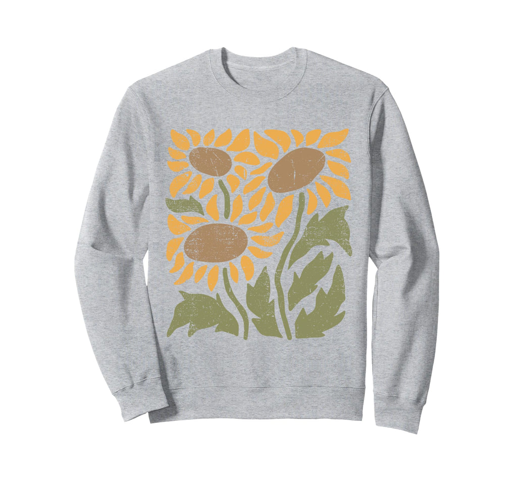 Yellow Sunflower 60S 70S Boho Flower Sweatshirt - Streetwear Style Unisex - T-Shirt, Sweatshirt, Hoodie