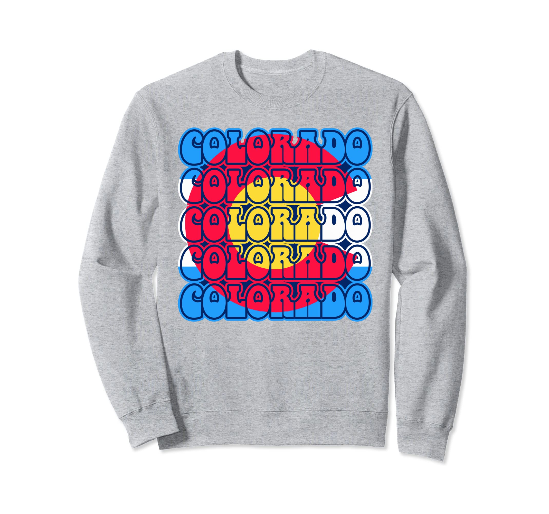 Colorado Flag Typography 70S State Sweatshirt - Streetwear Style Unisex - T-Shirt, Sweatshirt, Hoodie