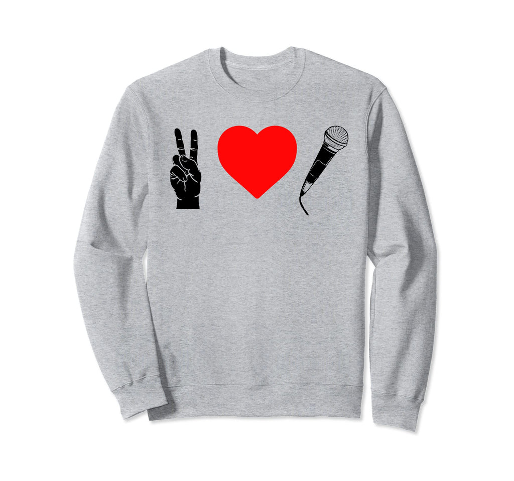 Peace Love Hip Hop Old School Rap Sweatshirt - Minimalist Print Men Women - T-Shirt, Sweatshirt, Hoodie