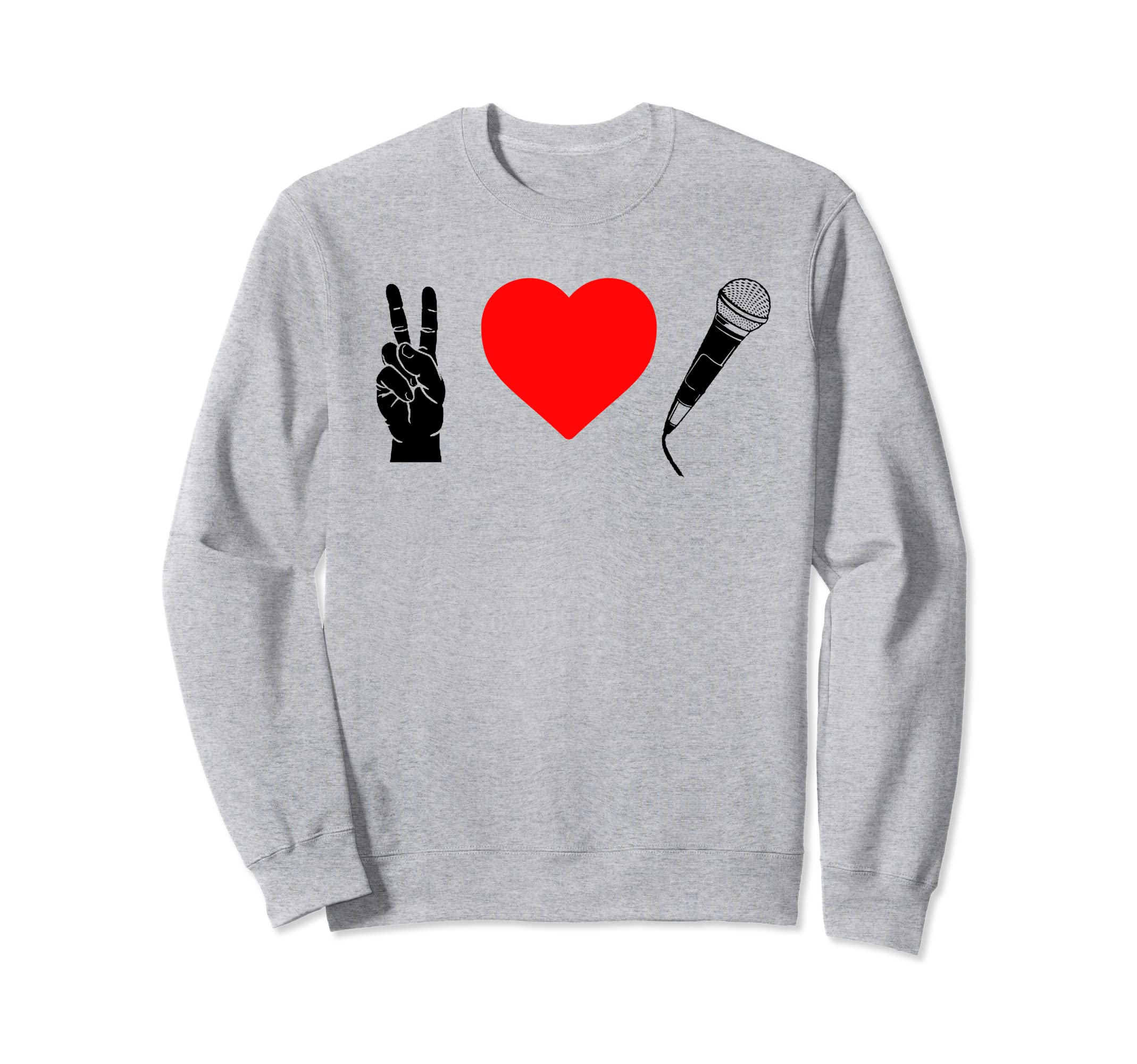 Peace Love Hip Hop Old School Rap Sweatshirt - Minimalist Print Men Women - T-Shirt, Sweatshirt, Hoodie