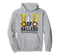 Dad Ballers Softball Baseball Dad Hoodie - Trendy Graphic Unisex - T-Shirt, Sweatshirt, Hoodie