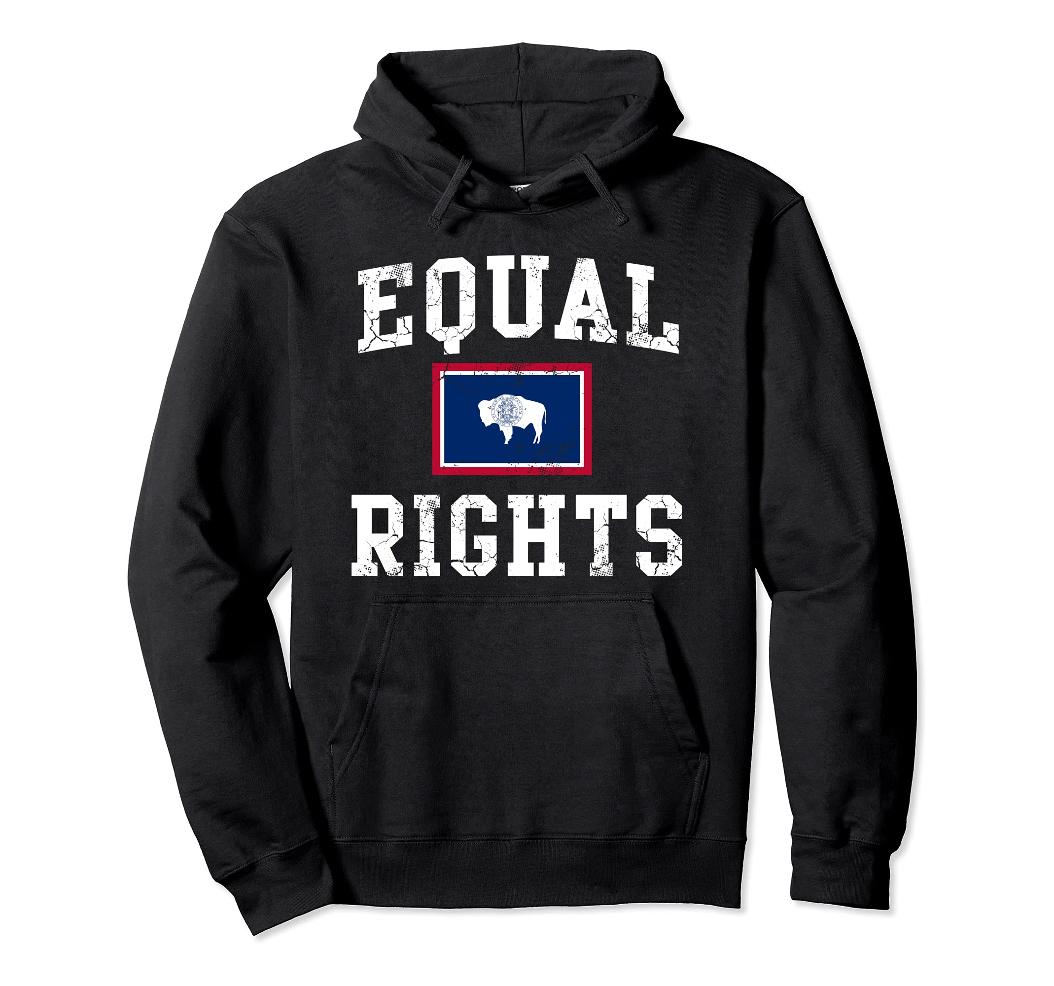 Wyoming State Flag Equal Rights Hoodie - Minimalist Print Men Women - T-Shirt, Sweatshirt, Hoodie