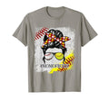 Messy Bun Hair Mom Both Softball Baseball T-Shirt - Trendy Graphic Unisex - T-Shirt, Sweatshirt, Hoodie
