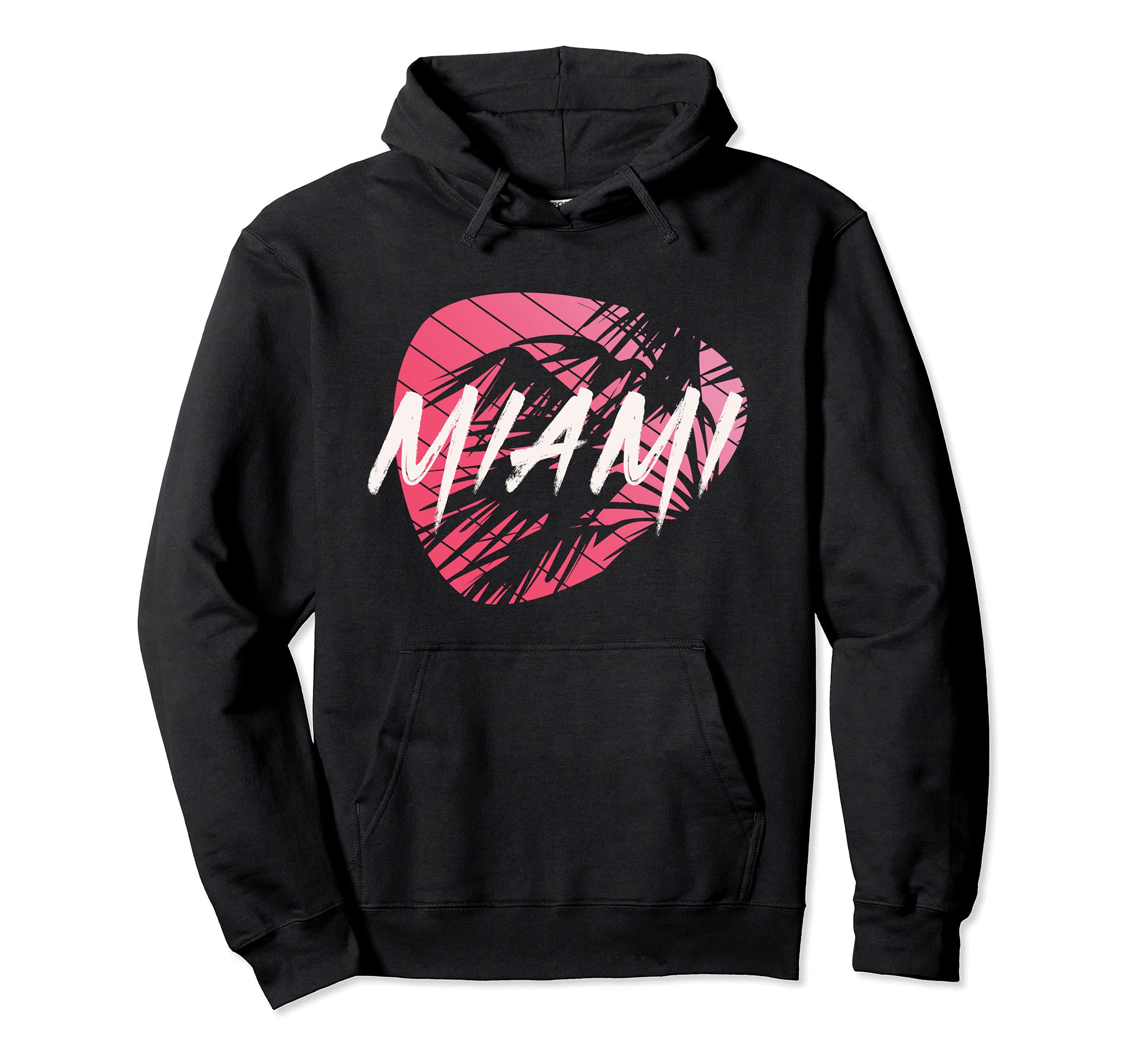 Miami Vaperwave Synthwave 80S Palm Trees Hoodie - Trendy Graphic for Adults - T-Shirt, Sweatshirt, Hoodie