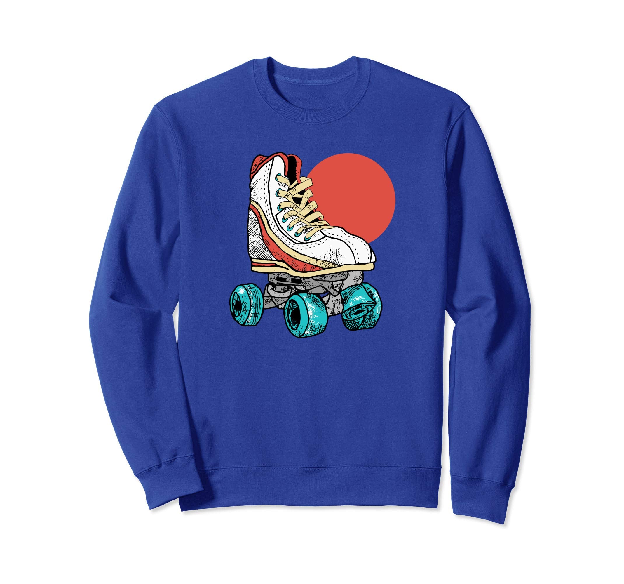Minimalist Roller Skate Sun 70S Sweatshirt - Novelty Apparel for Adults - T-Shirt, Sweatshirt, Hoodie