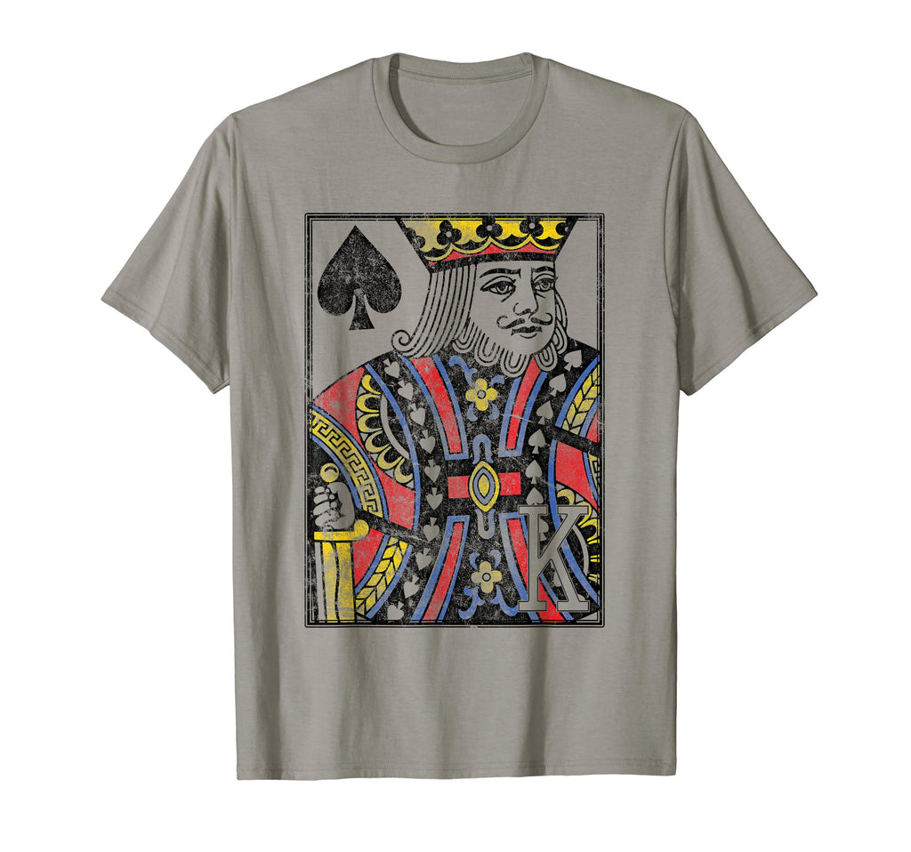 King Spades Distressed Playing Card T-Shirt - Novelty Apparel Unisex - T-Shirt, Sweatshirt, Hoodie
