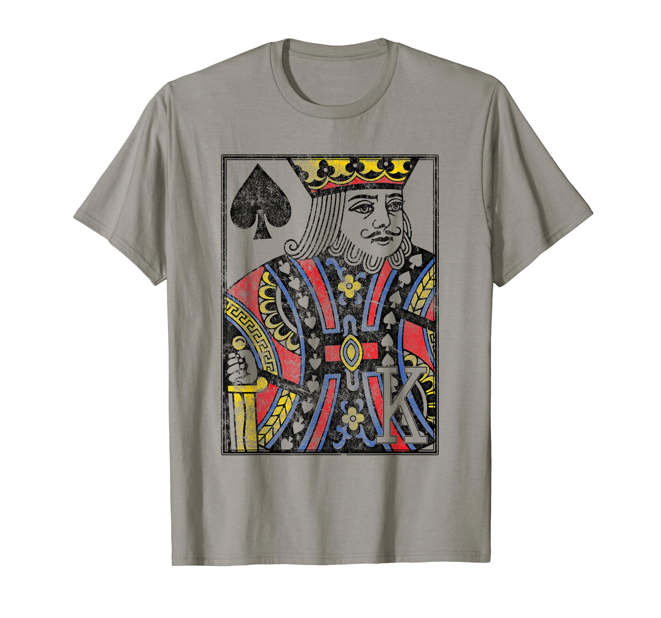 King Spades Distressed Playing Card T-Shirt - Novelty Apparel Unisex - T-Shirt, Sweatshirt, Hoodie