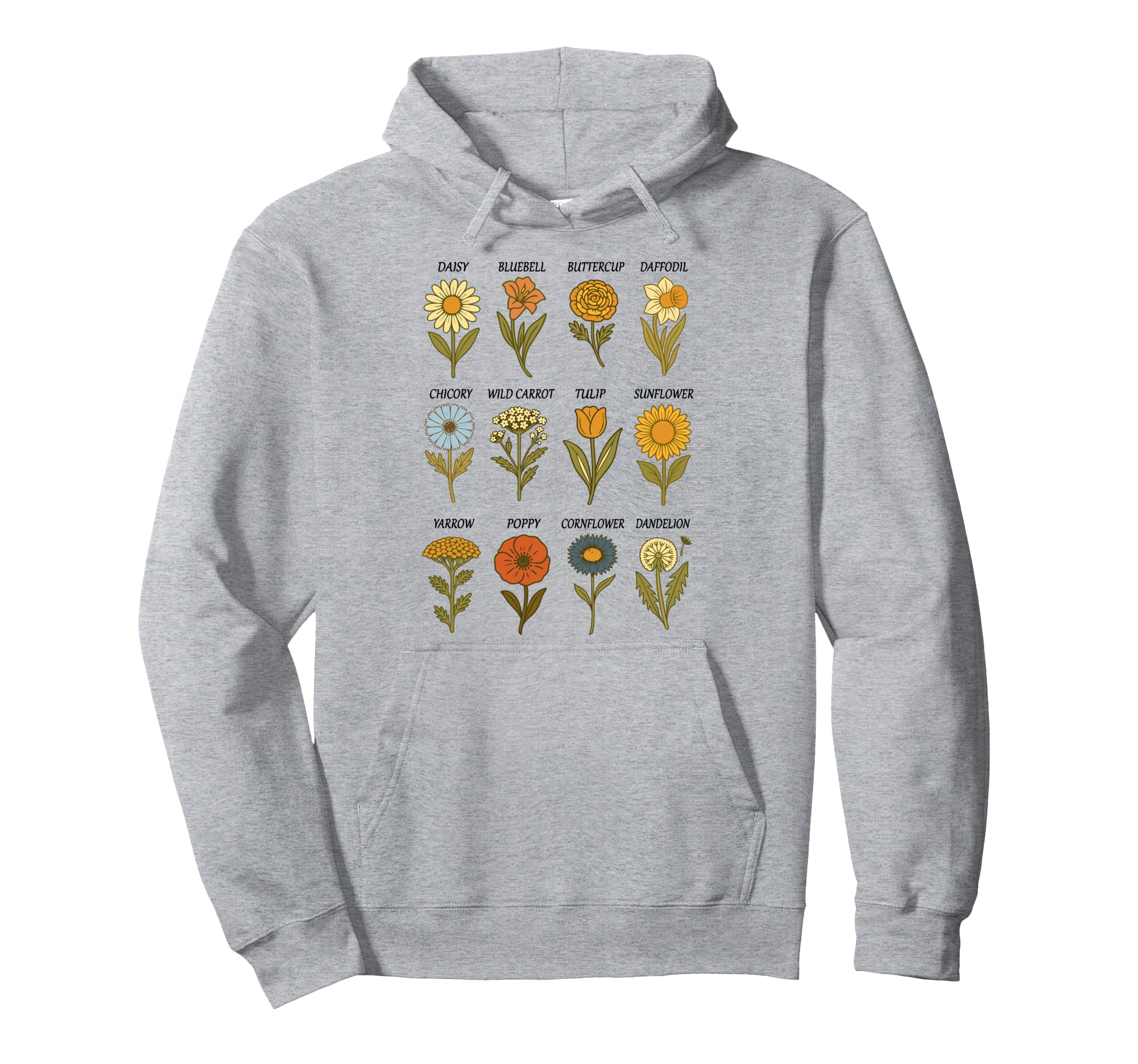 Floral Wildflower Boho Summer Flower Hoodie - Minimalist Print Unisex - T-Shirt, Sweatshirt, Hoodie