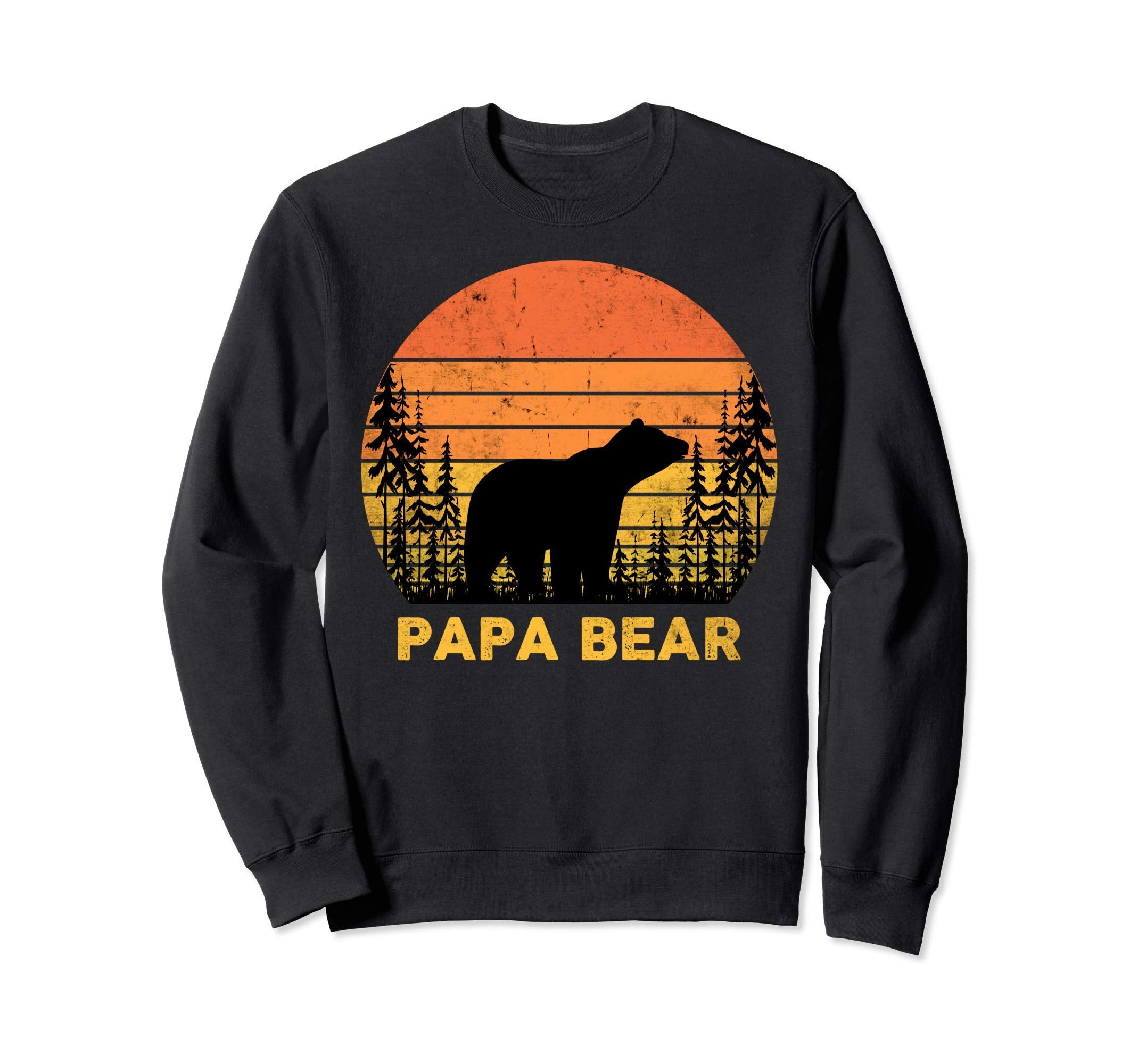 Papa Bear Distressed Sweatshirt - Casual Everyday Wear Unisex - T-Shirt, Sweatshirt, Hoodie