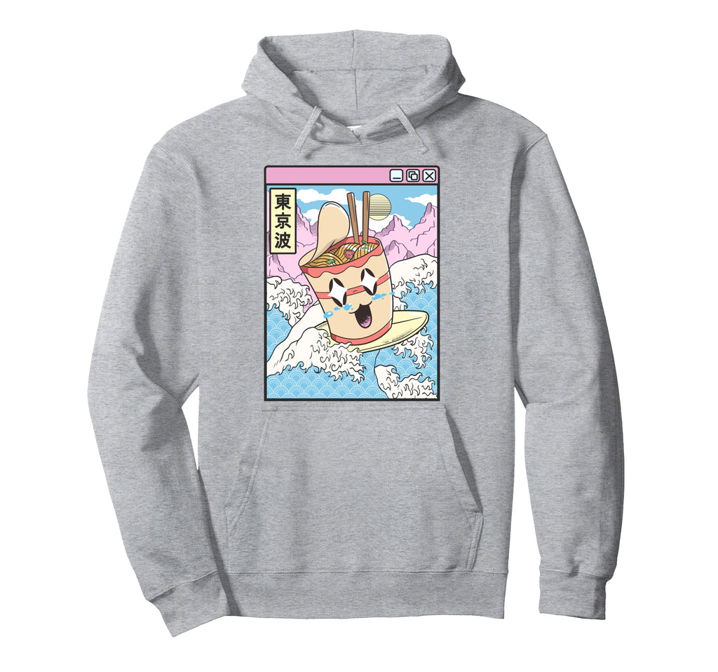 Instant Ramen Noodles Surfing Hoodie - Custom Art Print for Adults - T-Shirt, Sweatshirt, Hoodie
