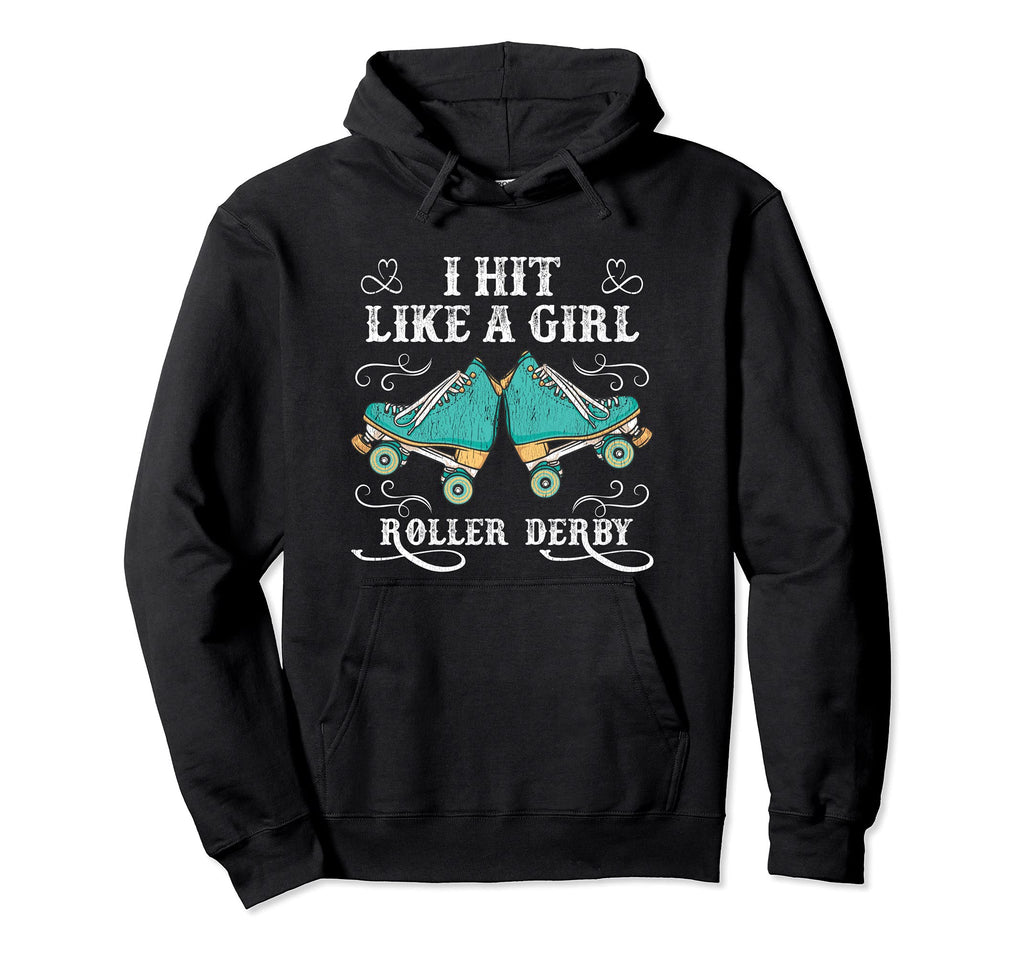 Roller Skates Roller Derby Skater Hoodie - Aesthetic Graphic for Adults - T-Shirt, Sweatshirt, Hoodie