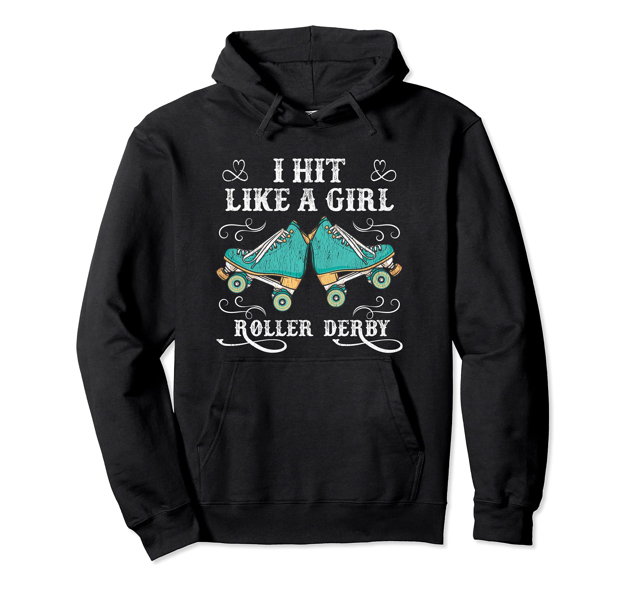 Roller Skates Roller Derby Skater Hoodie - Aesthetic Graphic for Adults - T-Shirt, Sweatshirt, Hoodie