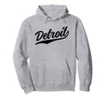 Detroit Michigan 1970S Old School Swoosh Hoodie - Trendy Graphic for Adults - T-Shirt, Sweatshirt, Hoodie