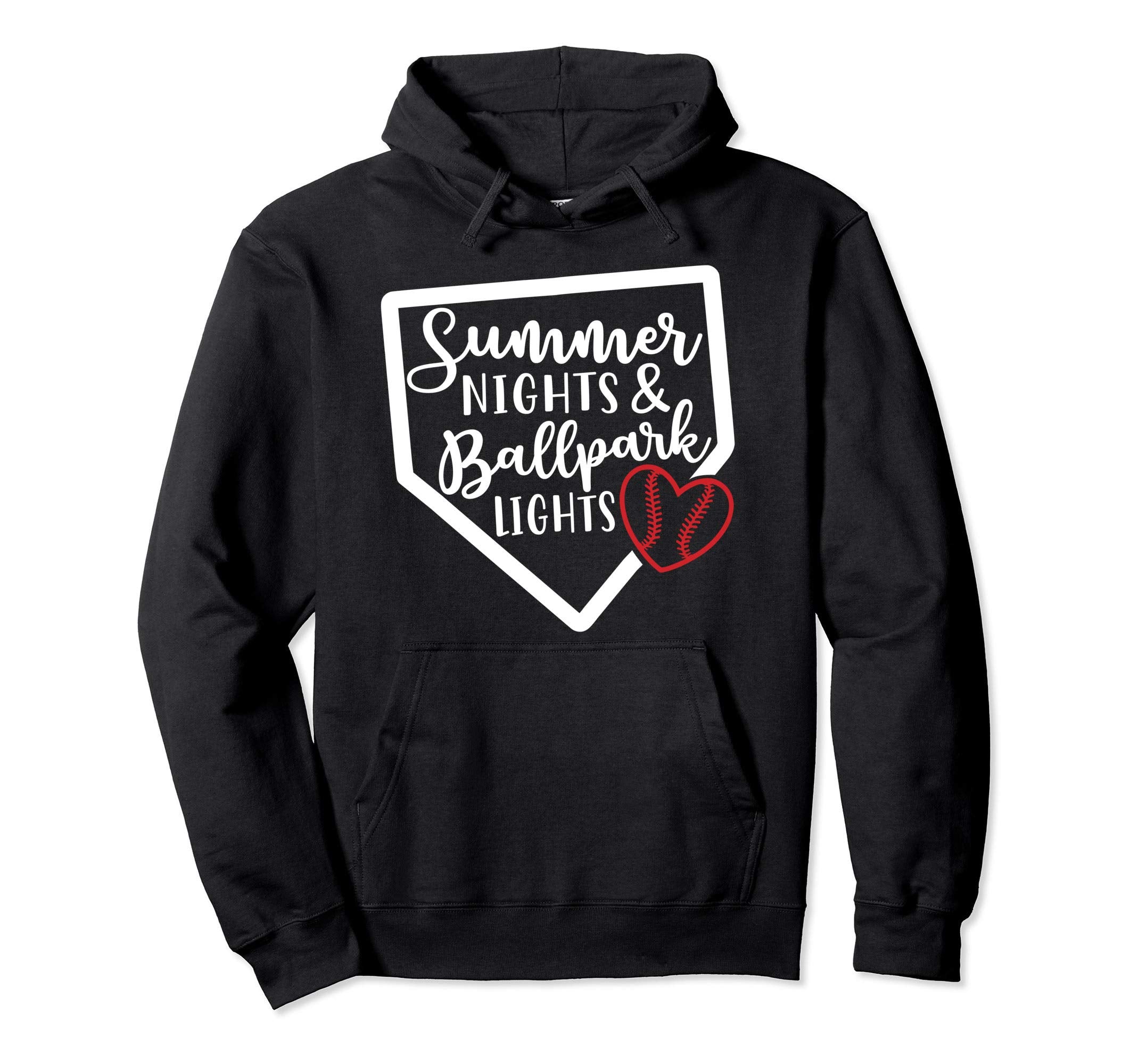 Summer Nights Ballpark Lights Hoodie - Aesthetic Graphic for Adults - T-Shirt, Sweatshirt, Hoodie