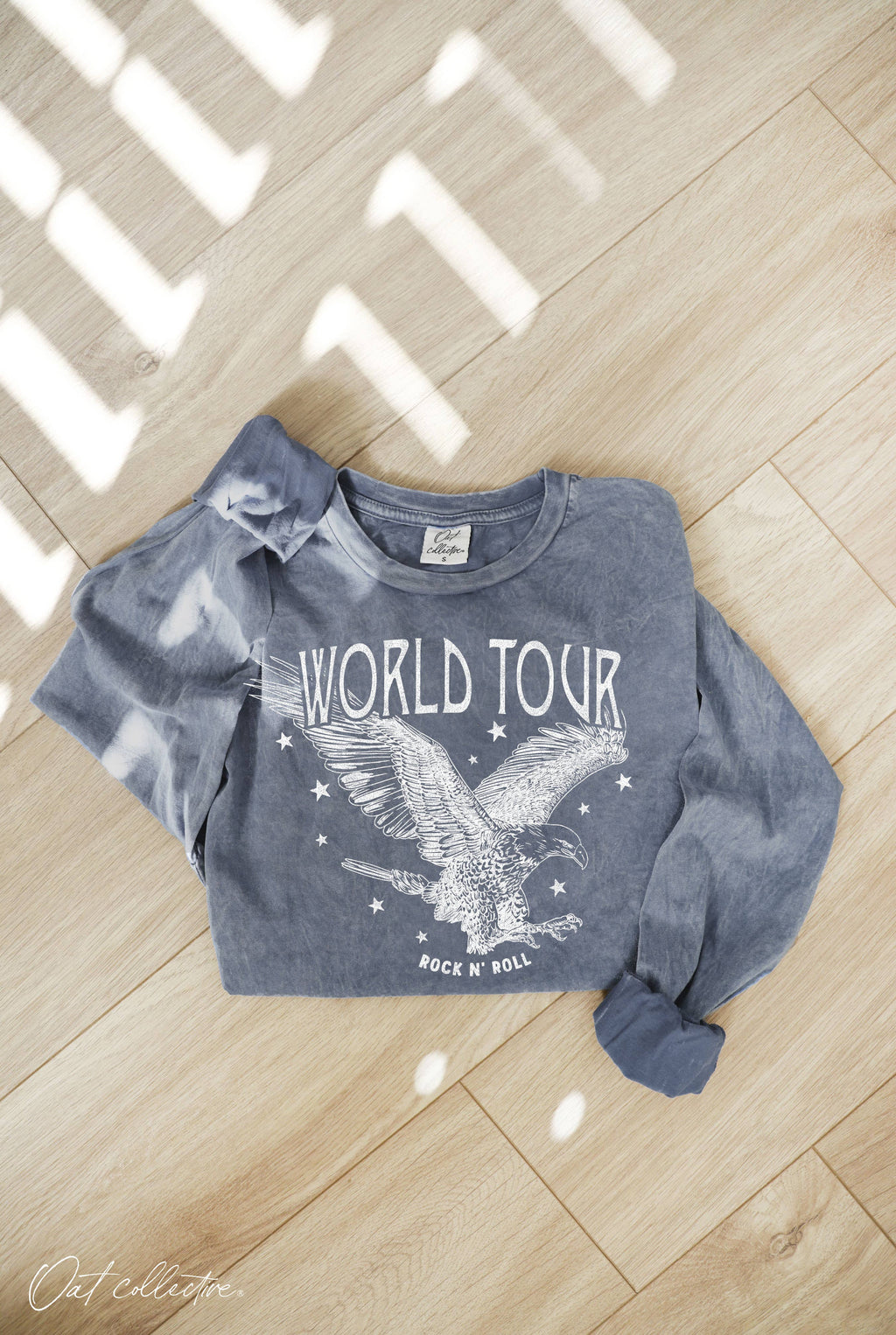 World Tour Rock N Roll Mineral Washed Graphic - Adult & Kids T-Shirts, Sweatshirts & Hoodies apparel design preview 1