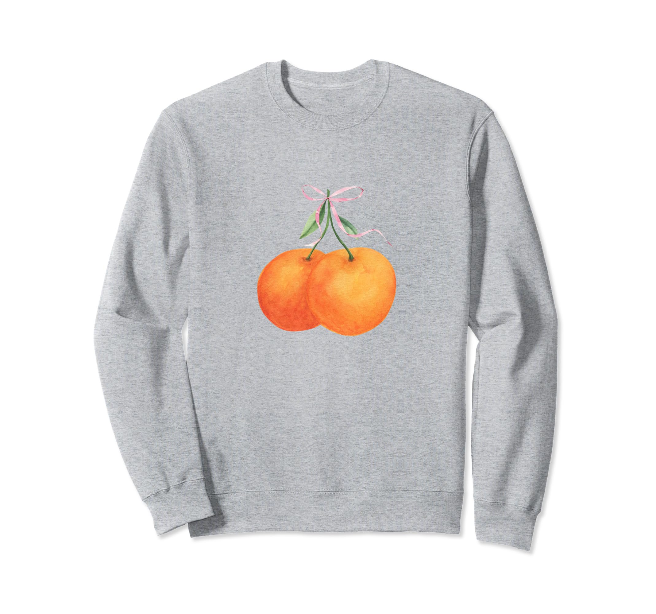 Orange Fruit Coquette Bow Oranges Sweatshirt - Casual Everyday Wear Unisex - T-Shirt, Sweatshirt, Hoodie