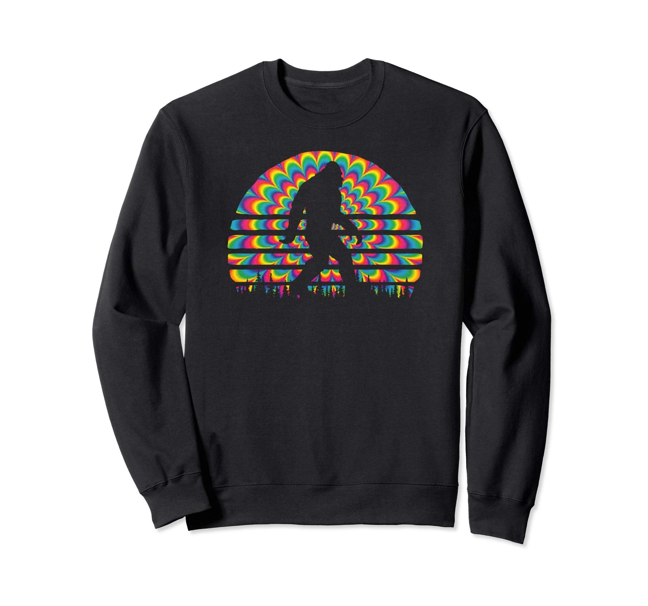 Psychedelic Sixties Bigfoot Hippy Sweatshirt - Novelty Apparel for Adults - T-Shirt, Sweatshirt, Hoodie