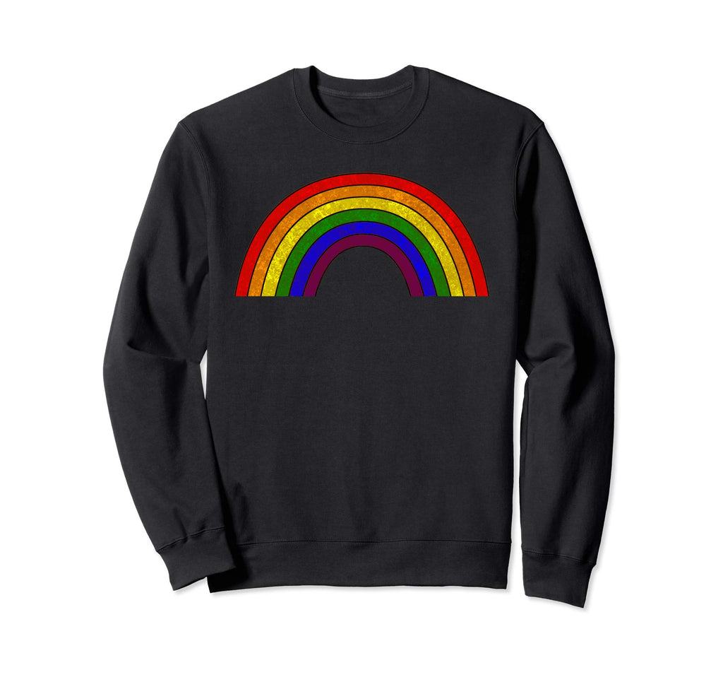 Pride Rainbow Distressed Sweatshirt - Streetwear Style Unisex - T-Shirt, Sweatshirt, Hoodie