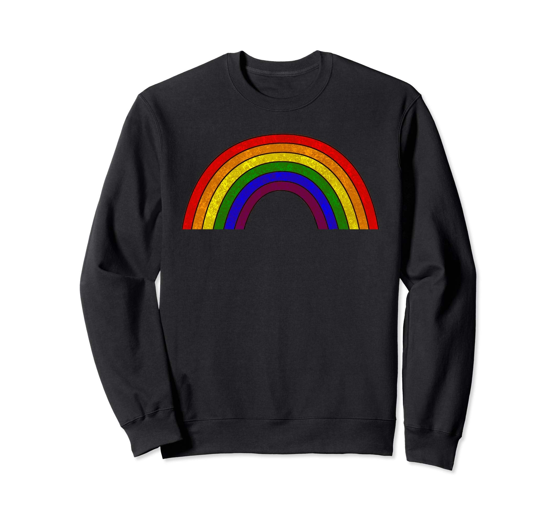 Pride Rainbow Distressed Sweatshirt - Streetwear Style Unisex - T-Shirt, Sweatshirt, Hoodie
