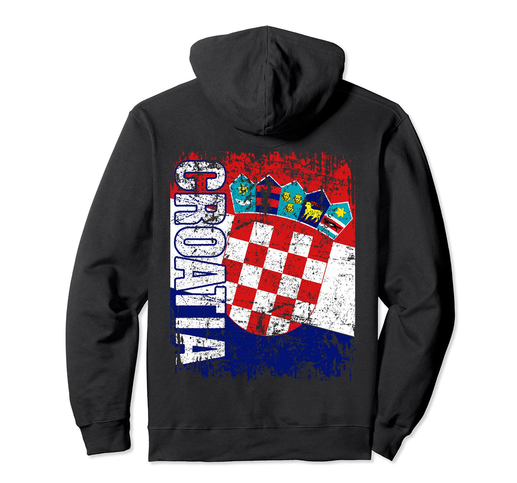 Croatia Flag Distressed Croatia Hoodie - Trendy Graphic Men Women - T-Shirt, Sweatshirt, Hoodie