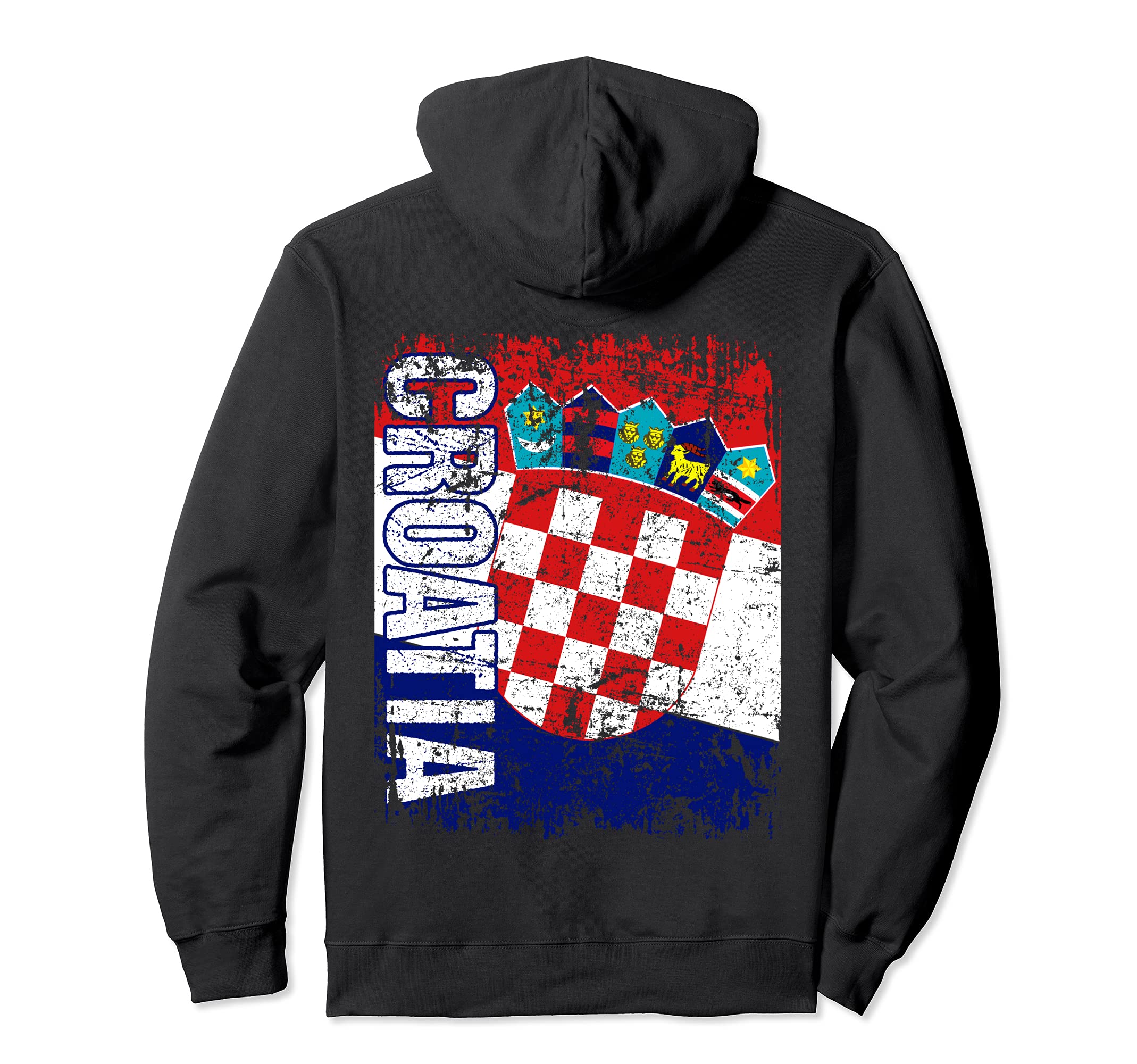 Croatia Flag Distressed Croatia Hoodie - Trendy Graphic Men Women - T-Shirt, Sweatshirt, Hoodie