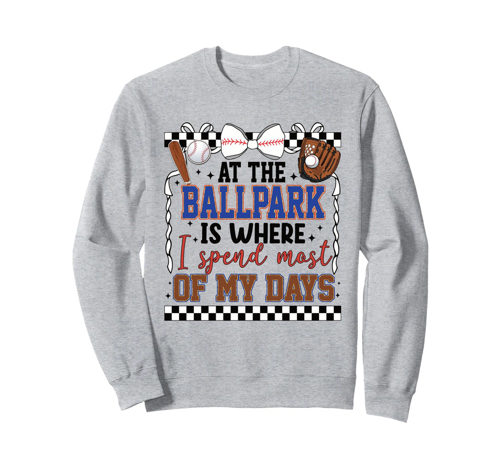 Ballpark Baseball Life Bat Glove Ball Sweatshirt - Unique Graphic Unisex - T-Shirt, Sweatshirt, Hoodie