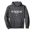 Mount Bachelor Oregon Distressed Snowboard Hoodie - Graphic Print Men Women - T-Shirt, Sweatshirt, Hoodie