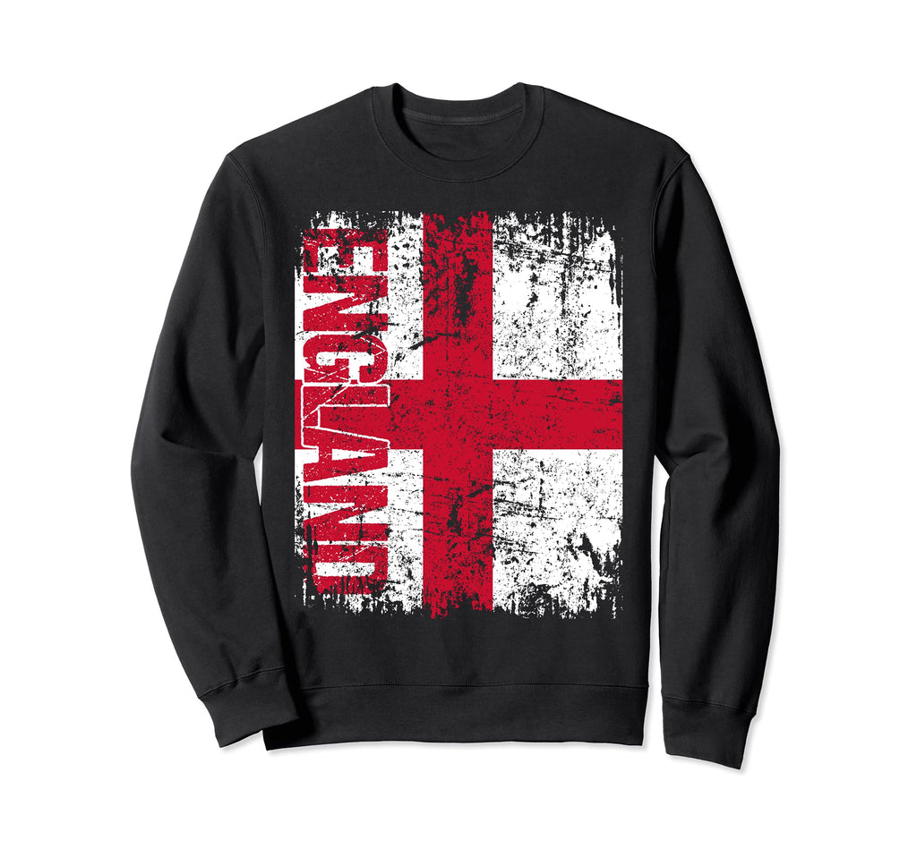 England Flag Distressed England Sweatshirt - Custom Art Print for Adults - T-Shirt, Sweatshirt, Hoodie