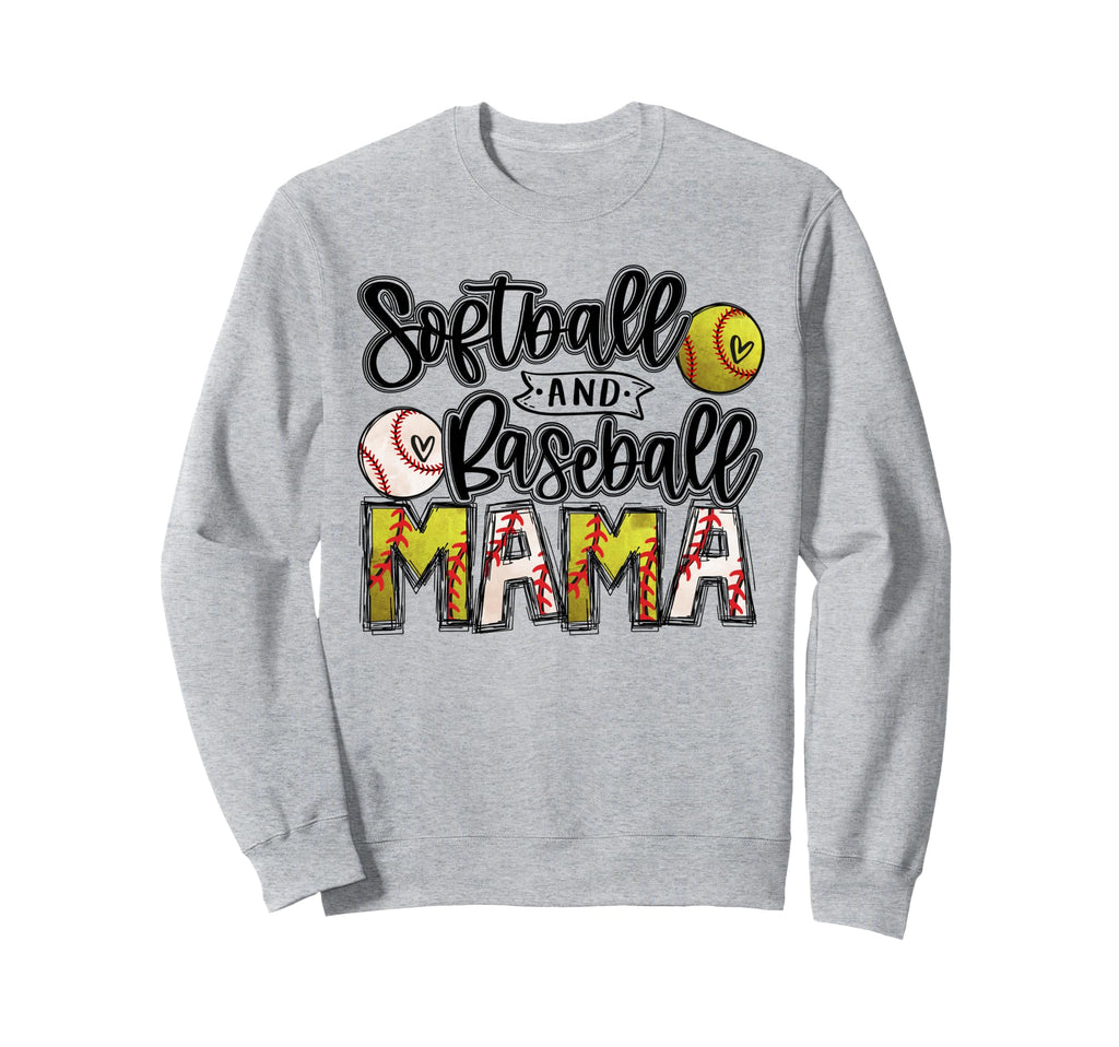 Ball Mom Softball Mama Baseball Mama Sweatshirt - Unique Graphic Unisex - T-Shirt, Sweatshirt, Hoodie
