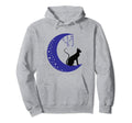 Cat Moon Celestial Witch 90S Hoodie - Novelty Apparel for Adults - T-Shirt, Sweatshirt, Hoodie