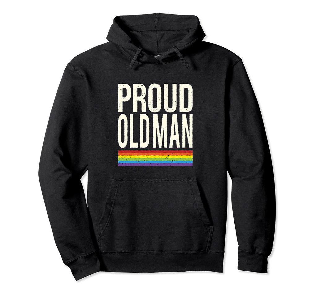 Proud Old Lgbt Dad Pride Daddy Hoodie - Custom Art Print Men Women - T-Shirt, Sweatshirt, Hoodie