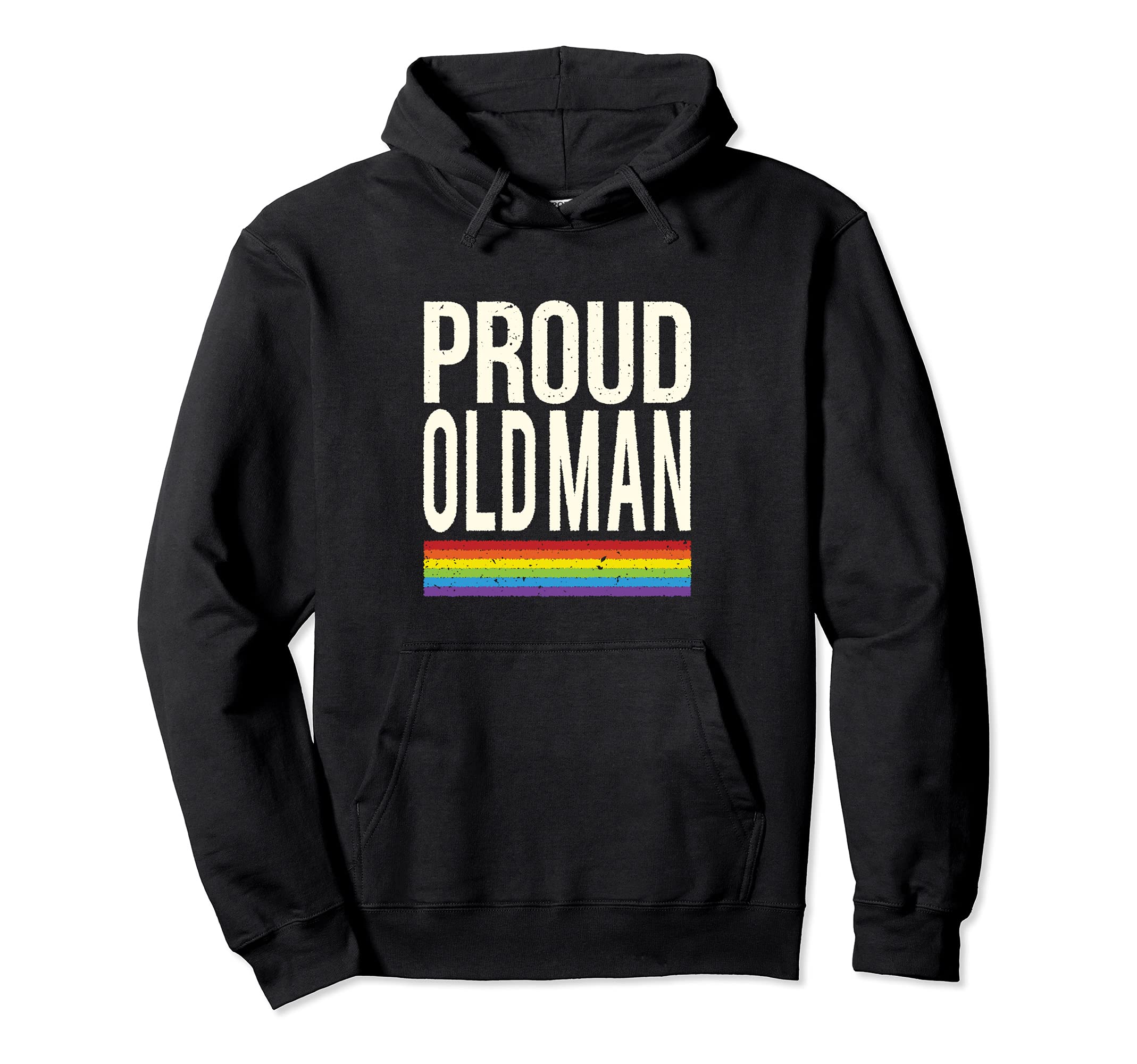 Proud Old Lgbt Dad Pride Daddy Hoodie - Custom Art Print Men Women - T-Shirt, Sweatshirt, Hoodie
